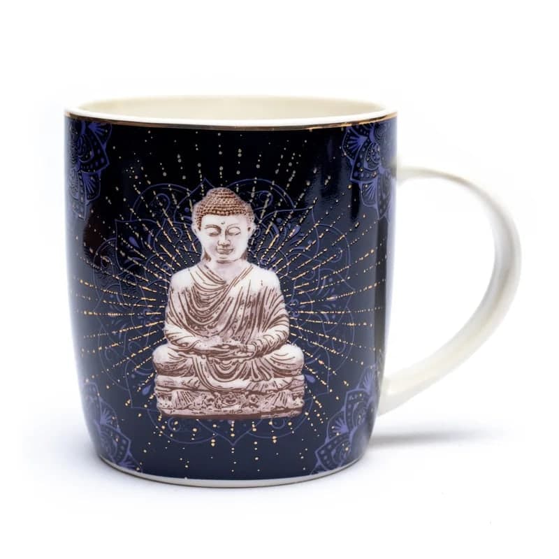 Чаша за чай с цедка Буда синя