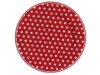 Порцеланова десертна чиния Polka dot red 19 см с червени и бели точки.