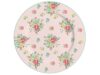 Порцеланова десертна чиния Abby 19 см с цветя върху нея.