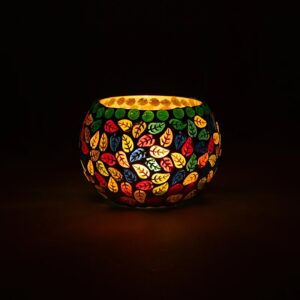 Мозаечен свещник Листа