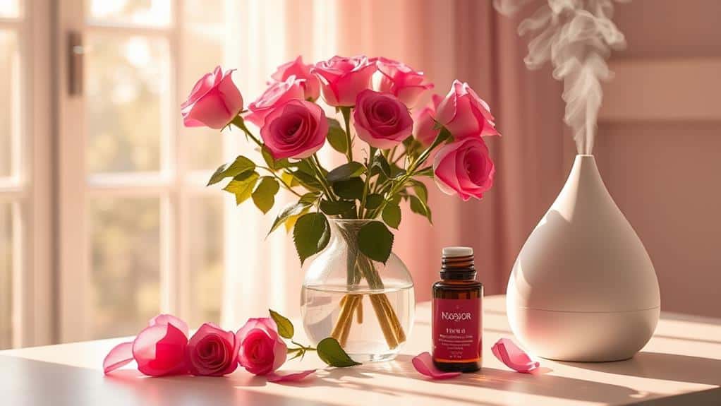 aromatherapy benefits of rose oil