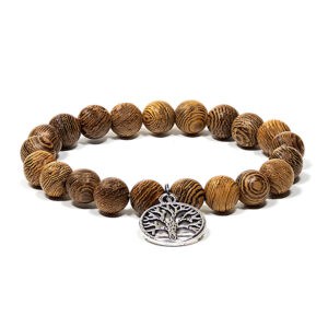 A Grivna Mala от венге с дървото на живота, еластична, displayed on a white background.